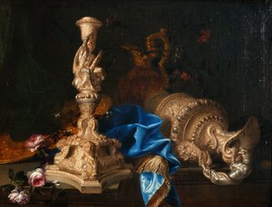 Csendélet gyertyatartóval